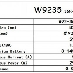 Hengli W9235 KV100 Motor x2 with 1 pair 30x8 Hengli C.F Propeller