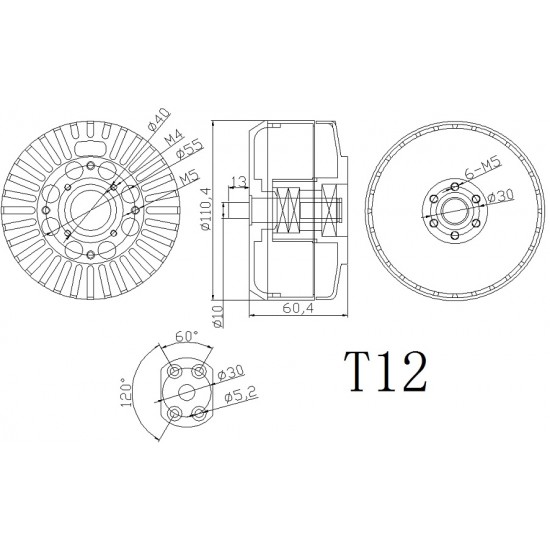 Hengli T12 Motor for Agricultural and Commercial UAV with KV105 or KV85