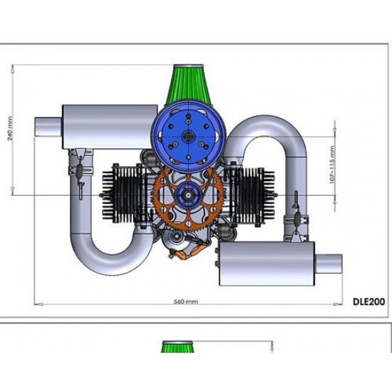 DLE-200 Premium or Standard Engine