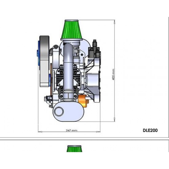 DLE-200 Premium or Standard Engine