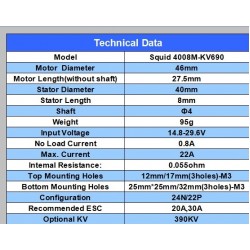 Team Hunter Squid 4008M Motor x2