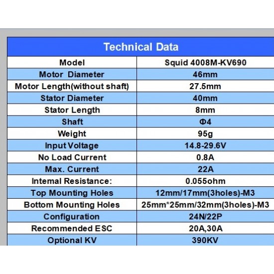 Team Hunter Squid 4008M Motor x2