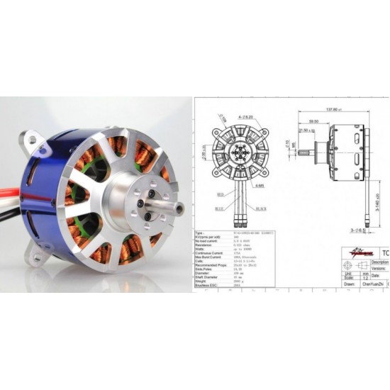 Tomcat G100CC 160KV Motor for RC Plane