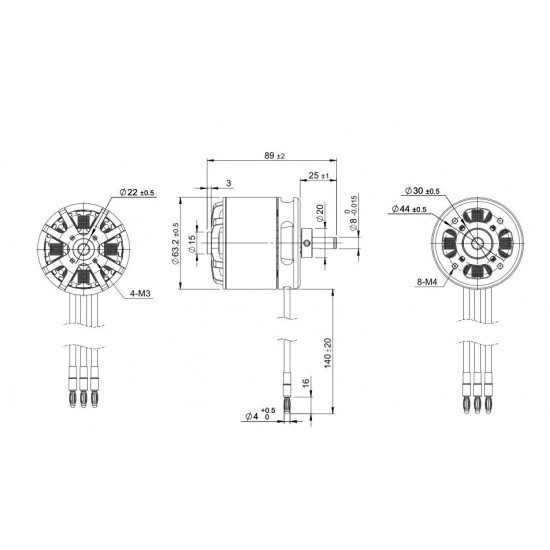 Tomcat G160 6330-KV250 Brushless Motor 160 glow