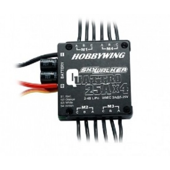 Hobbywing Skywalker Quattro 25Ax4 4-in-1 Brushless ESC 