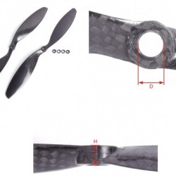 Carbon Fibre Super Light 3K 10*3.8 Clockwise and Counterclockwise Propeller