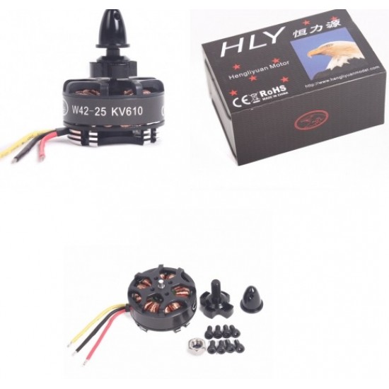 Hengli W4225 Brushless Outrunner Disk Motor KV610 for RC Quadcopter (Pair)