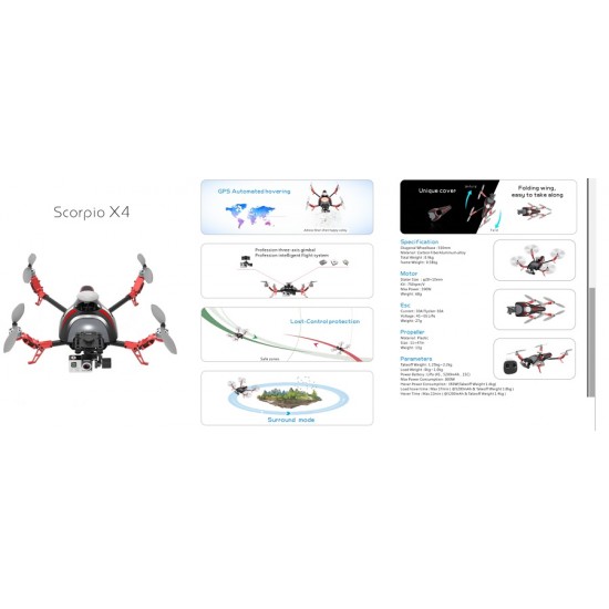 Flycker Scorpion X4-550 Quadcopter ARF