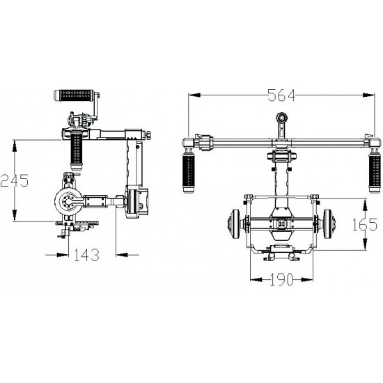 DYS FUNN 3-Axis Gimbal for Red Epic, Sony, Canon, Nikon
