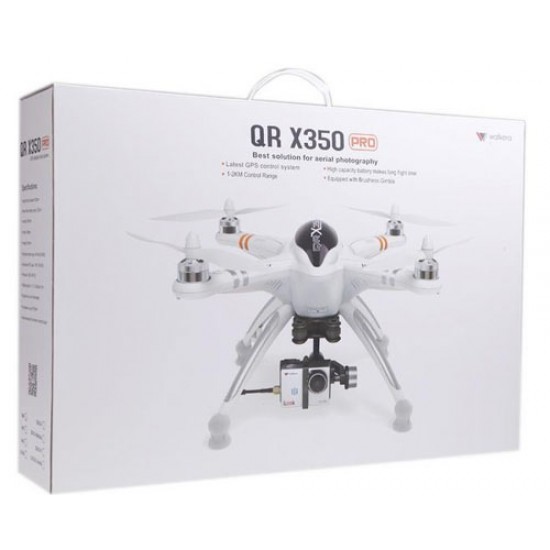 Walkera QR X350 Pro Quadcopter including DEVO-F7 radio, G-2D gimbal, Gopro wires, ilook camera, 5.8Ghz video transmiter, charger