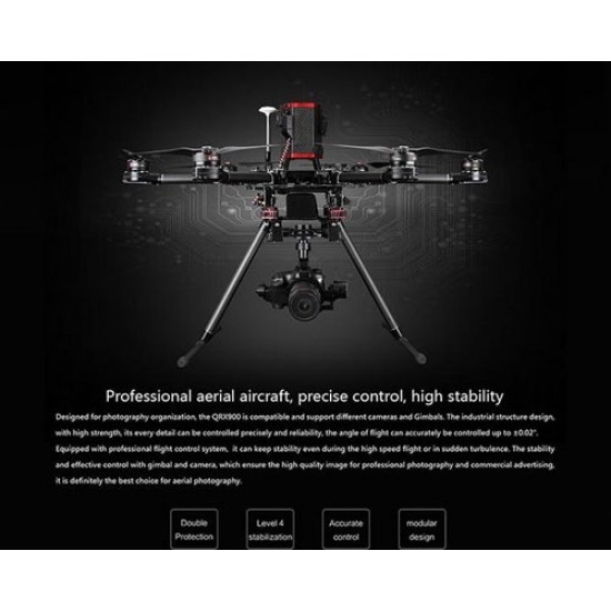Walkera QR X900 FPV Hexacopter and Quadcopter RTF with DEVO-F12E, G-3S gimbal, Dropsafer, Battery, Charger