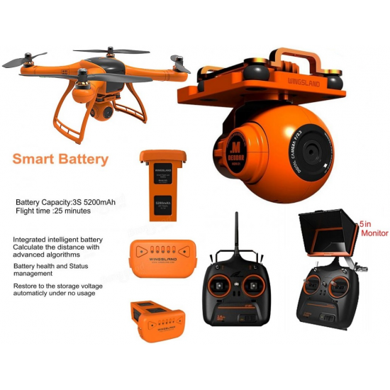 Minivet Scarlet Wingsland RTF UAV 5in Monitor with battery option