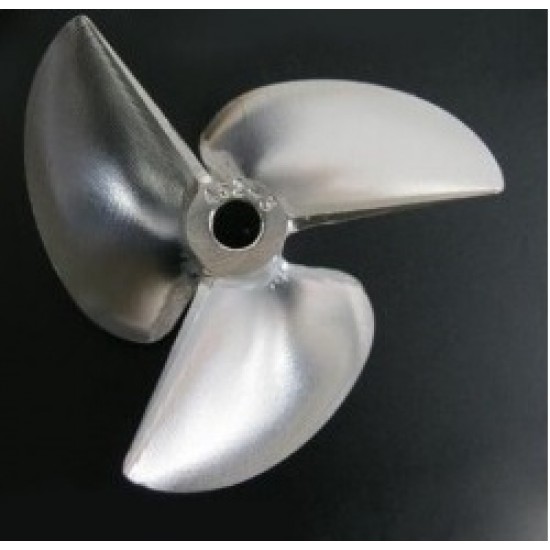 3 Blades 74mm CNC Alu. Alloy Positive Prop/Partially Submerged for RC Boat with Pitch 1.4mm Aperture 6.35mm