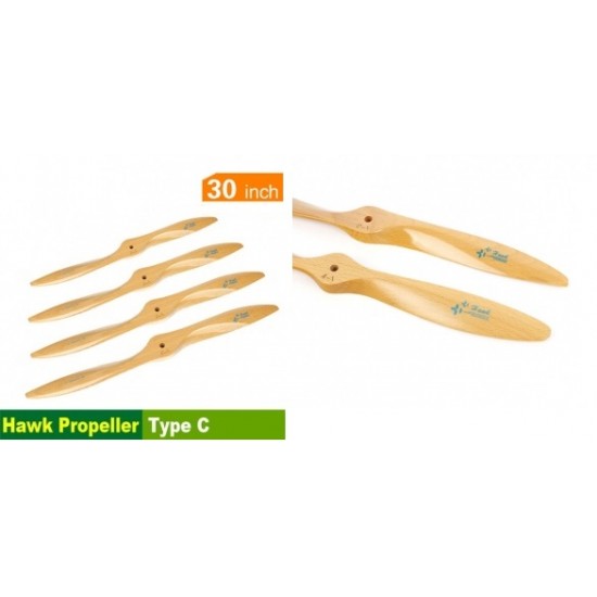 2 Blades Hawk Wooden Propeller 30*10 30*12 Type C for planes