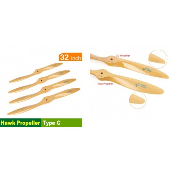 2 Blades Hawk Wooden Propeller 32*10 Type C 