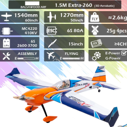 Extra 260 1.5M 60-Inch Balsa ARF 3D Aerobatic RC Plane