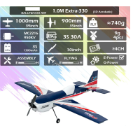 Extra-330 1.0M ARF 3D Aerobatic Sport RC Plane