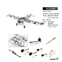 DW Hobby Fokker EIII Eindecker 1.58M (62") 1:6 Scale ARF Balsa RC Plane – SCG24