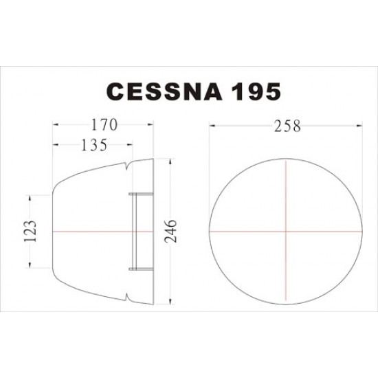 Cessna 195 90in RC Plane Model ARTF