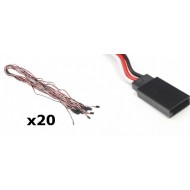 20x Servo Extension Flat Cable 22AWG/ 22# 1000mm