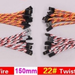 20x Servo Extension Twisted Wire 22#/22AWG 150mm