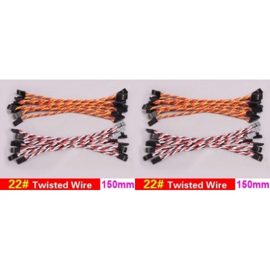 20x Servo Extension Twisted Wire 22#/22AWG 150mm