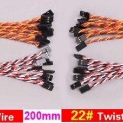 20x Servo Extension Twisted Wire 22#/22AWG 200mm