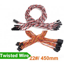 20x Servo Extension Twisted Cable 22#/22AWG 450mm