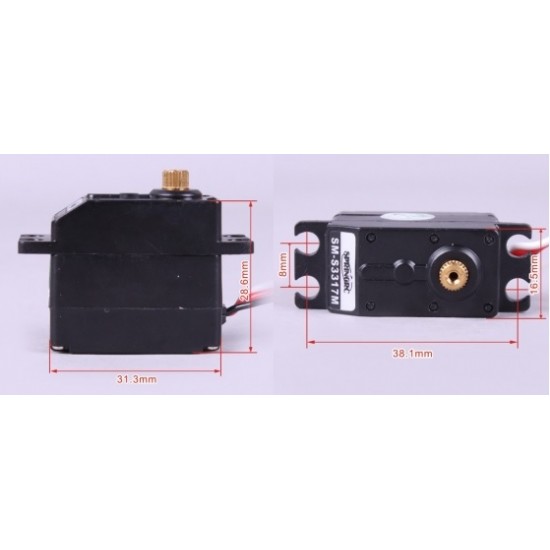 Spring RC SM-S3317M Analog Servo x3