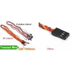 20x Servo Extension Twisted Wire 22#/22AWG 1000mm