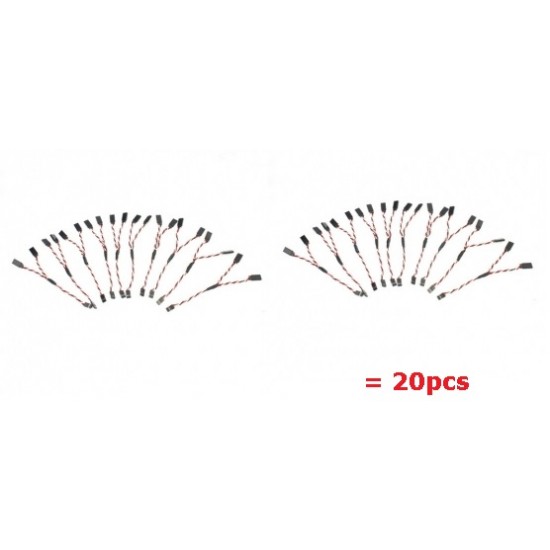 20x Servo Extension Twisted Y cable 22#/22AWG 150mm