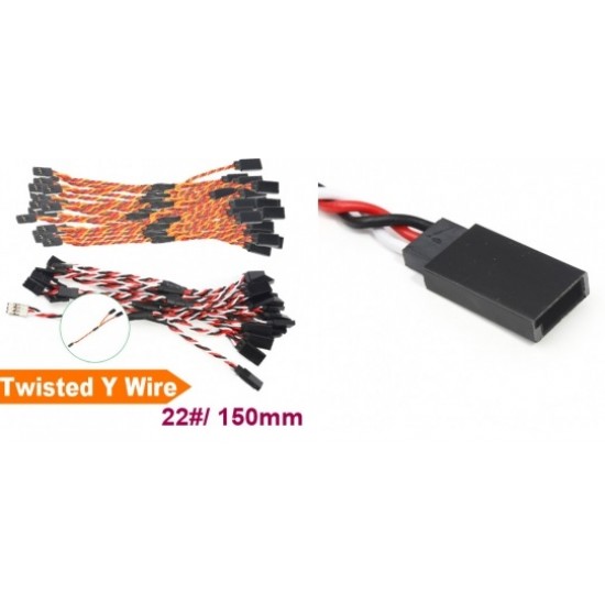 20x Servo Extension Twisted Y cable 22#/22AWG 150mm