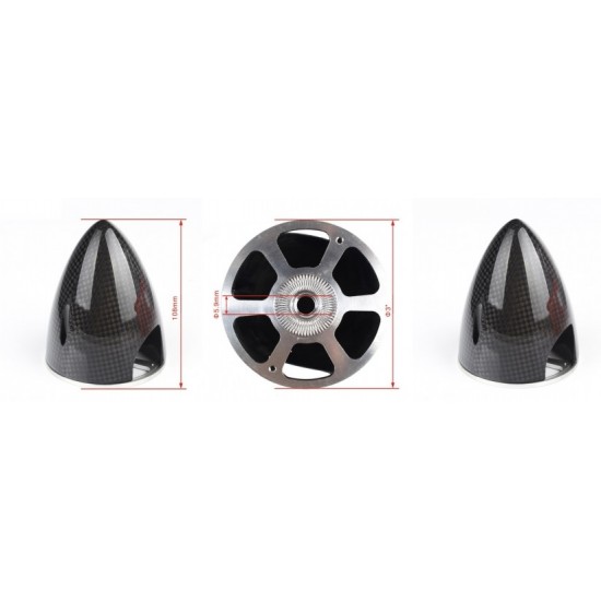 Carbon Fibre Bullet Spinner 3''